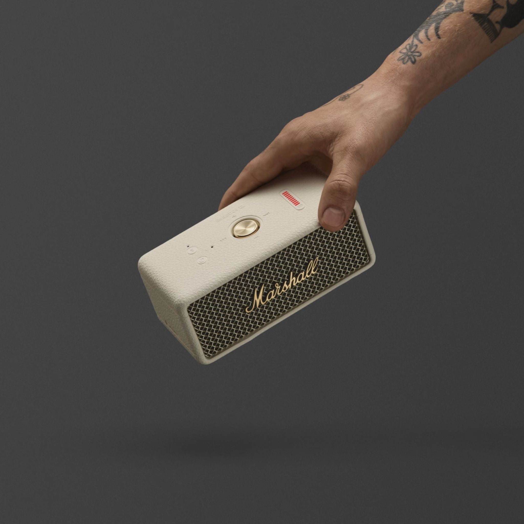 Marshall Emberton III Portable Bluetooth Speaker - Water Resistant Wireless Speaker Portable Speaker with 32+ Hours of Playtime - Cream