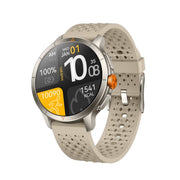 Green Lion GPS Pro Smart Watch 1.6" AMOLED Display 480×480, 1000nits Brightness, BT 5.3 Calling, Heart Rate & Sleep Monitor, 5ATM Water Resistant, 450mAh Battery Up to 6 Days, Zinc Alloy Case, GPS, TWS & Voice Recording– Titanium