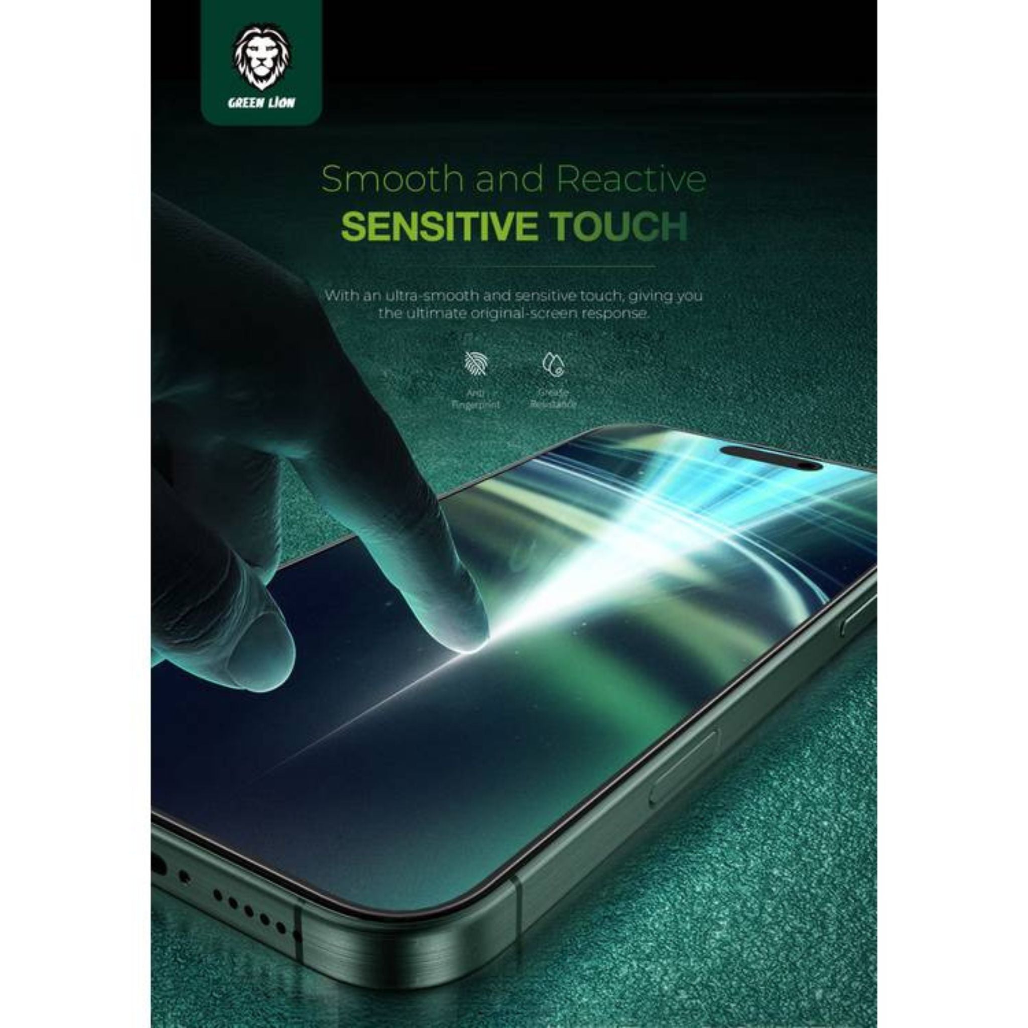 Green Lion 3D Silicone Plus Advanced Privacy Edge Glass for iPhone 16 Plus, Crystal Clear, Bubble Free, Anti Scratch, Highly Responsive, Anti Fingerprint, Grease Resistance - Black