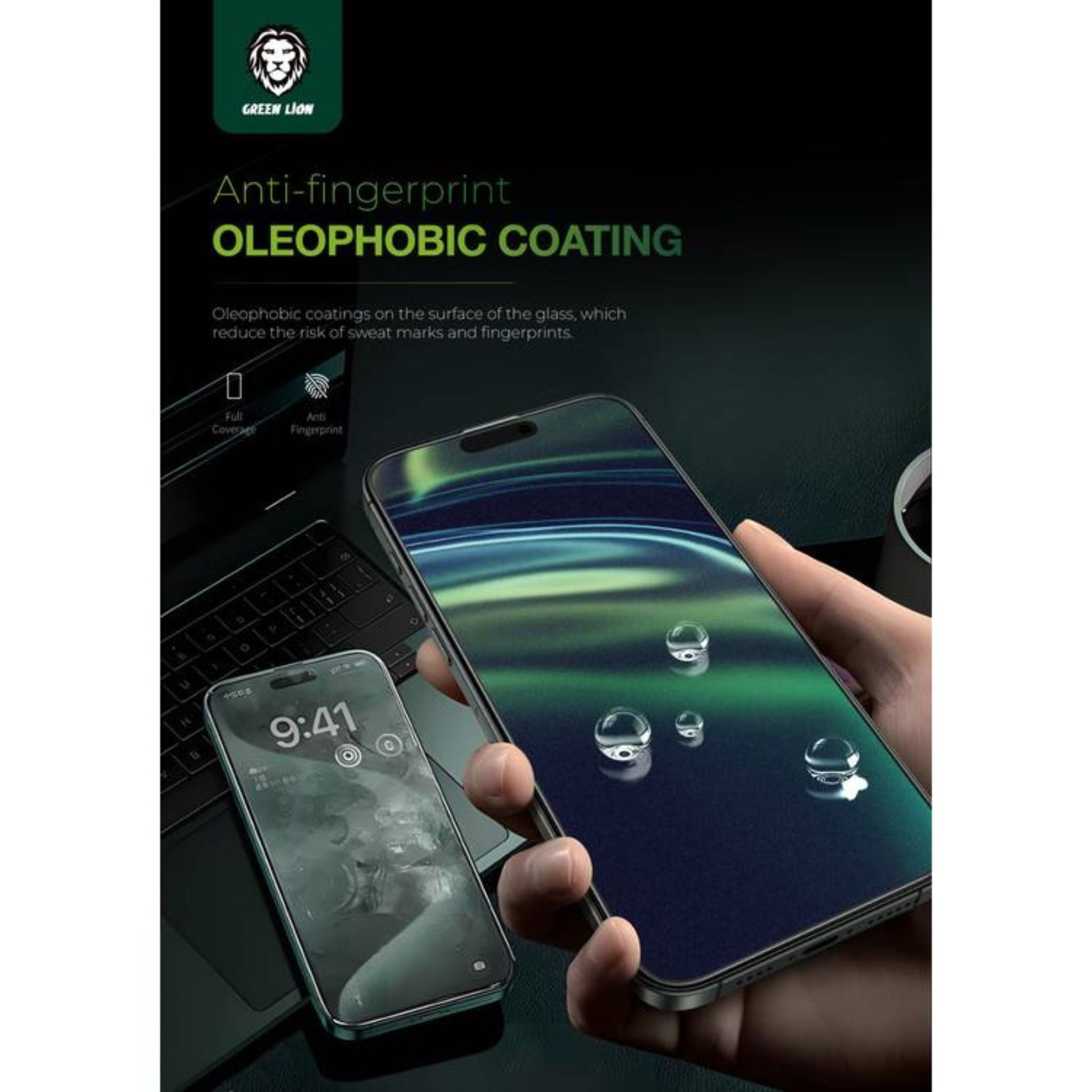 Green Lion 3D Silicone Plus Advanced Privacy Edge Glass for iPhone 16 Plus, Crystal Clear, Bubble Free, Anti Scratch, Highly Responsive, Anti Fingerprint, Grease Resistance - Black