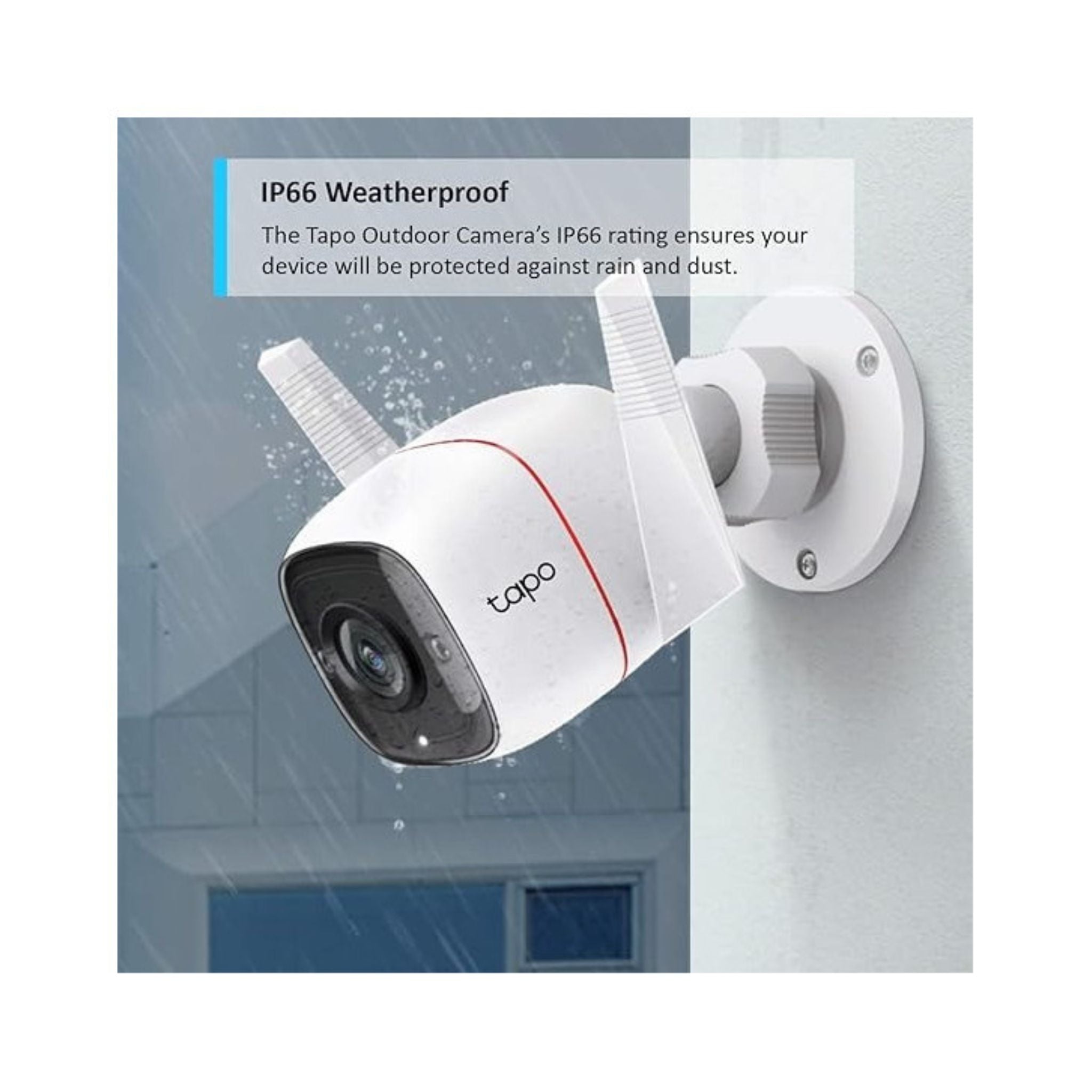 TP-Link Tapo Outdoor Security Camera/CCTV, Weatherproof Plus 2-way Audio And SD Storage (Tapo C310)