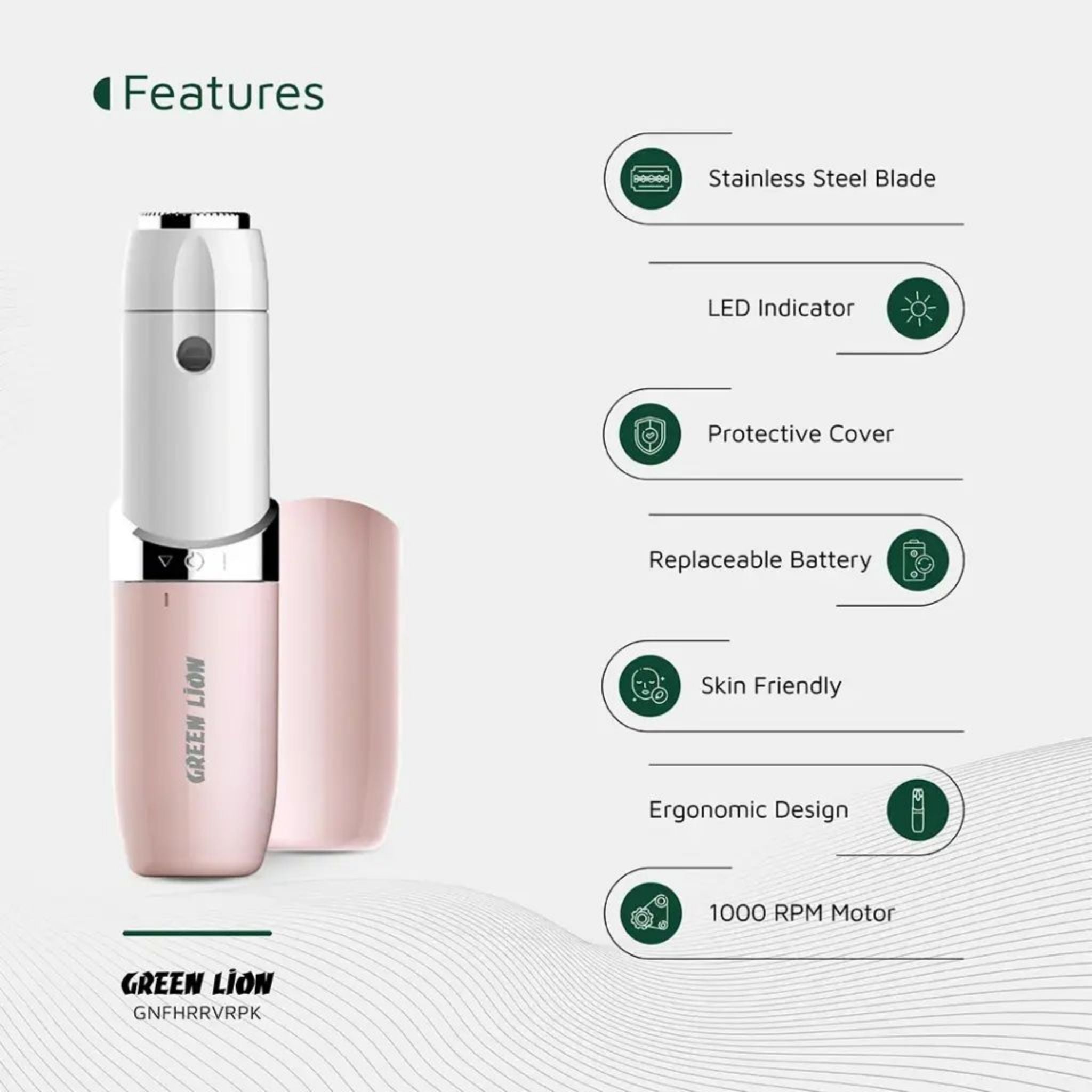 Green Lion Facial Hair Remover - Pink