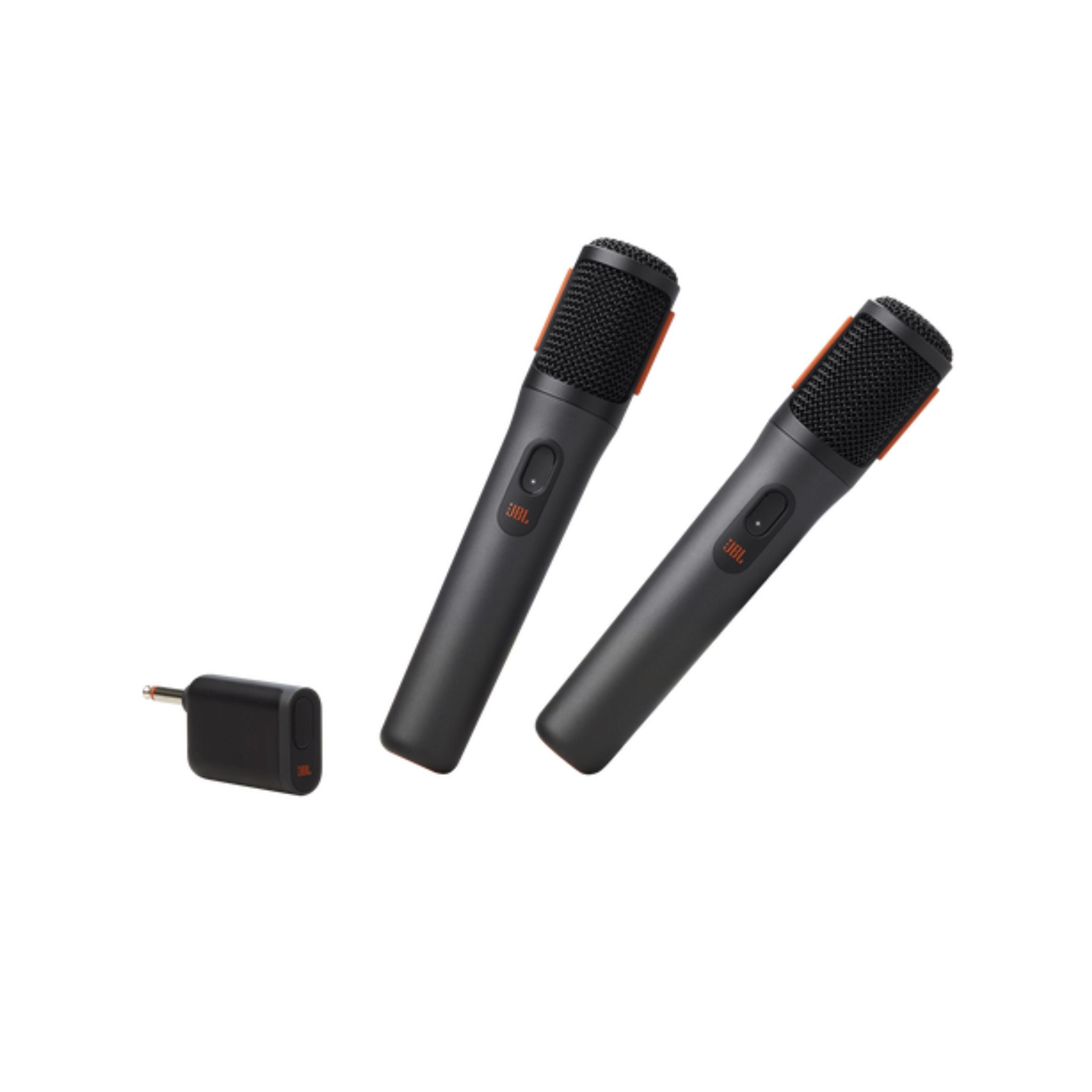 JBL PartyBox Wireless Mics, 16mm ECM Microphone Head, 600mAh Mic Battery, 700mAh Dongle Battery, Built-In Foam Pop Filter, Stable 2.4GHz Connection- Black