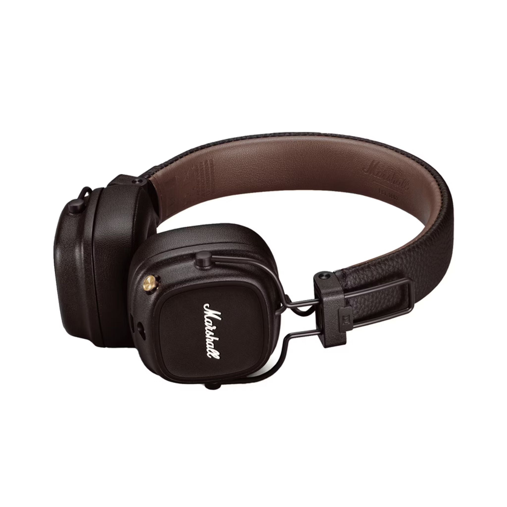 Marshall Major IV On-Ear Wireless Headphones, Foldable Design, 80 Hours of Wireless Play Time, Bluetooth Multipoint Connectivity, Fast & Wireless Charging, Bluetooth Version 5.0, 3 Hours Charging Time, 10 m Bluetooth Range - Brown