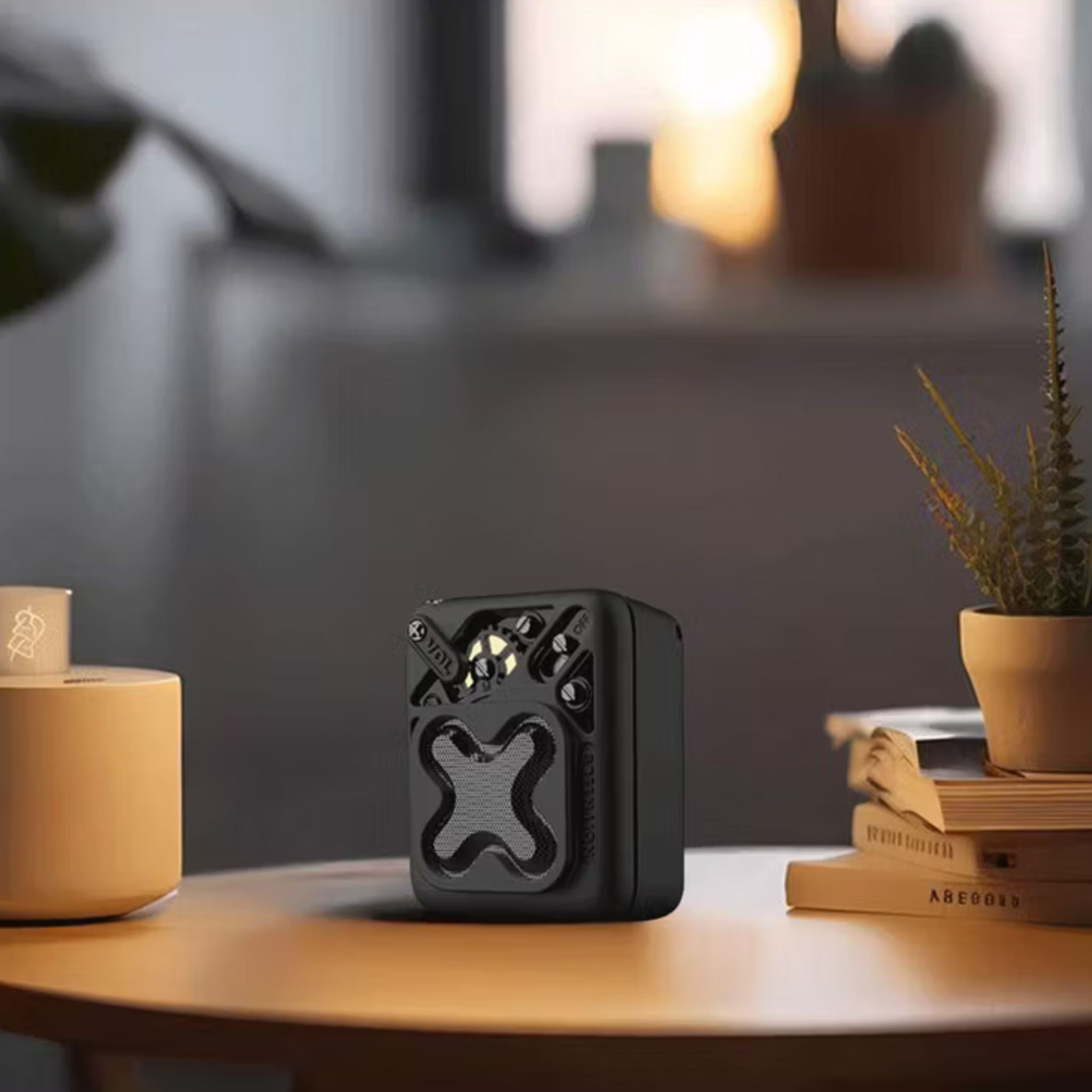 Green Lion Champion Mini Speaker with Super Sound Quality, Volume Adjustment, 3 Hours Playtime, 650mAh Battery, Support TF Card - Black