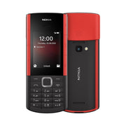 Nokia 5710 XA TA-1498 Dual SIM 4G Feature Phone, 128MB Storage, 48MB RAM, MP3 Player, Wireless FM Radio, Earbuds Included – Black/Red