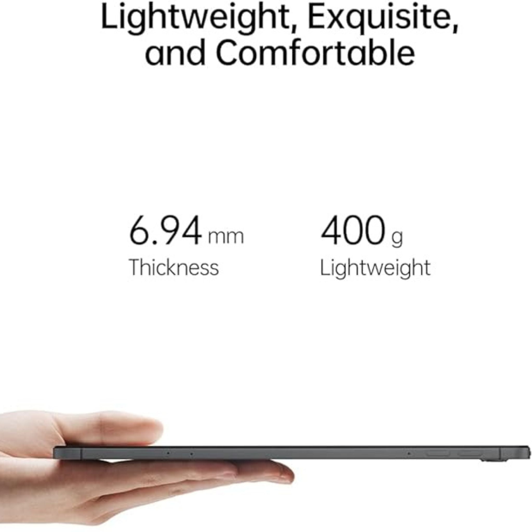 OPPO Pad Air WiFi Tablet, 6.94mm Ultra-Slim Lightweight Body, 2K Eye Care Display, Qualcomm Snapdragon 680 8-Core Processor, Smart Multitasking, 4GB RAM, 64GB Storage – Grey