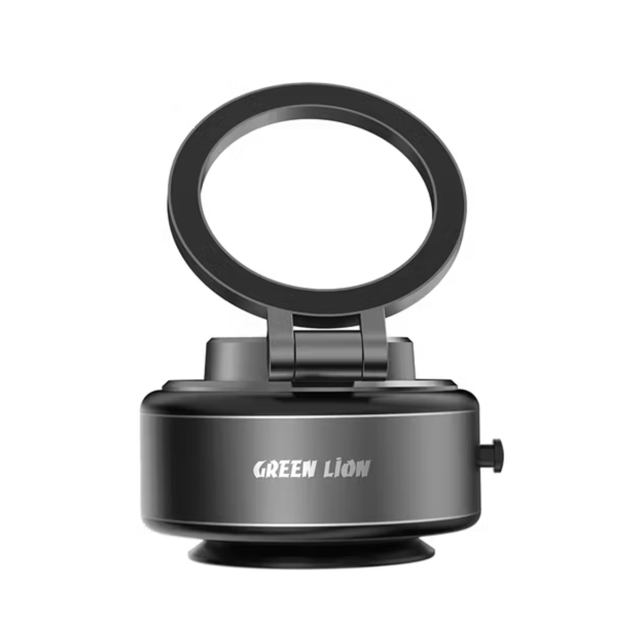 Green Lion GX-29 Auto Suction Phone Holder with 360° Rotation, Strong Suction Cup, 1.5kg Adsorption, One-Hand Operation, MagSafe Compatible, Type-C Charging, 14 Days Working Time - Matte Black