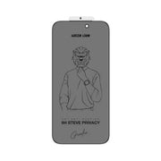 Green Lion 9H Steve Privacy Screen Protector for iPhone 17 Pro Max, Anti-Peeping Glass, 9H Item Hardness, Crystal Clear, Highly Responsive, Privacy Protection, Anti-Fingerprint, Anti-Scratch, Oleophobic Coating, Ultra-Thin - Black