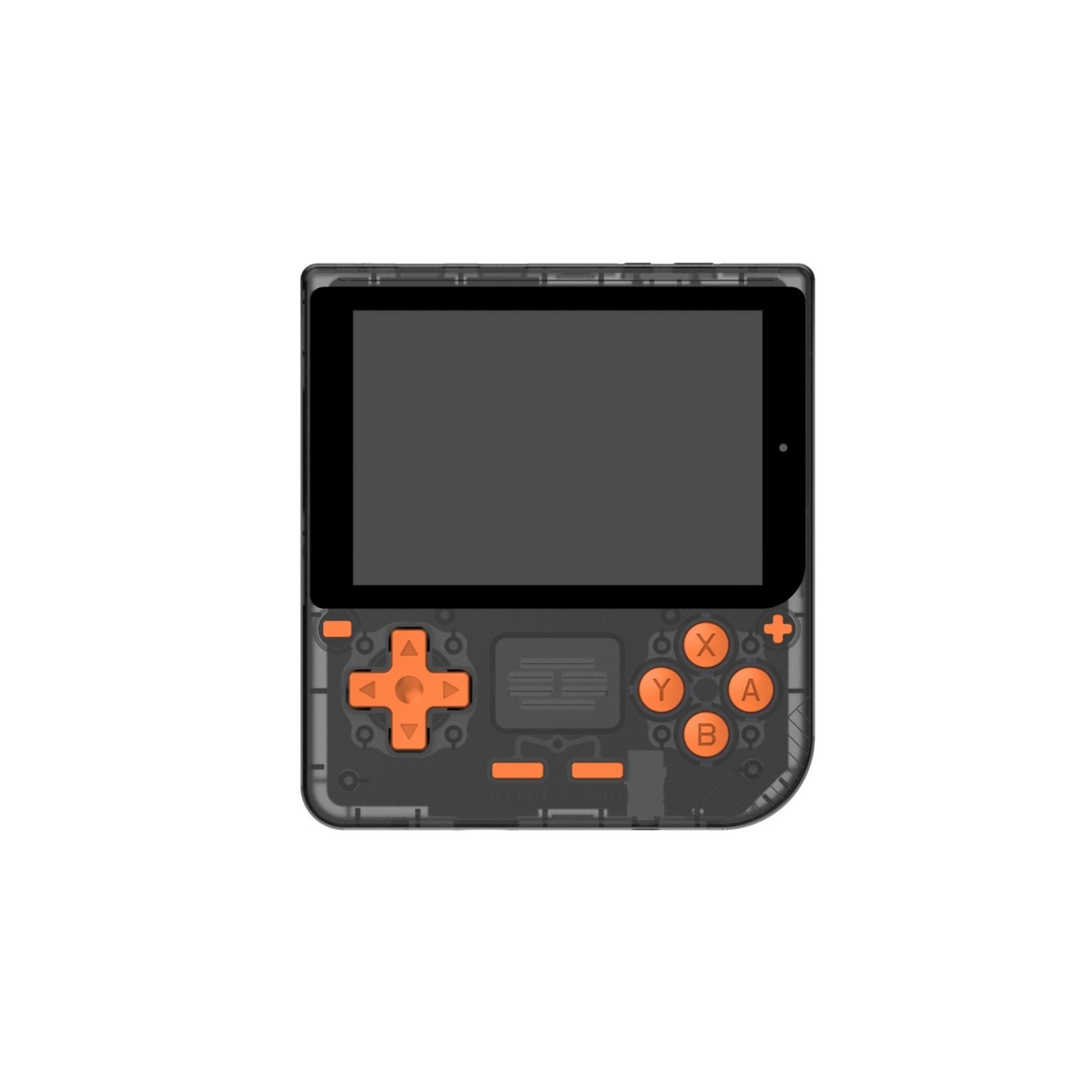 Porodo Gaming Retro Arcade Gaming Console, 3D Simulator, Ergonomic Design, Immersive Sound Play, 3.5" IPS Display, 6 Hours Battery Life, 3000mAh Battery - Black / Orange