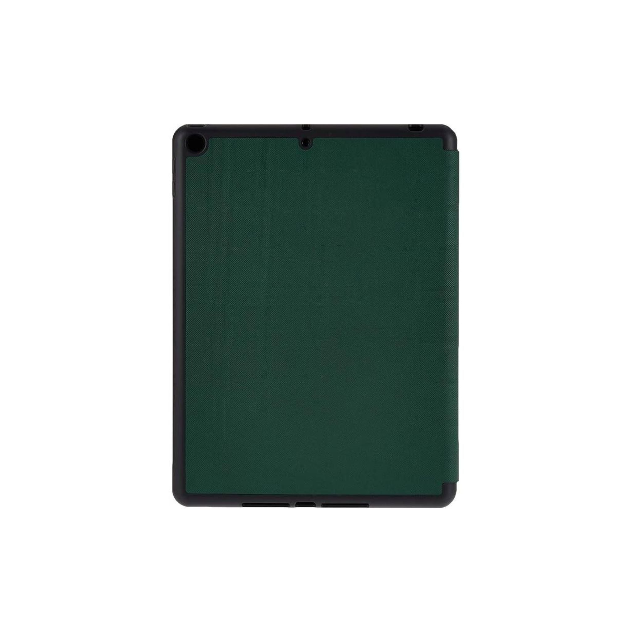 Green Lion Hogo Premium Case with Pencil Holder for iPad 10.2", Stable Trifold Stand, Full Body Drop Protection, Soft TPU Easy Install & Remove, Effective Shockproof - Green
