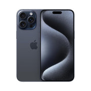 Black smartphone showing front and back on a white background