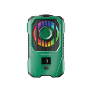 Green Lion Antarctica Clip-On Phone Cooler – 2500mAh Battery, 3 Cooling Levels, 15°C Temperature Reduction, 6000RPM Silent Fan, RGB Lighting, USB-C Rechargeable Gaming Phone Cooling Fan, Clip-On Design for 2.6"–3.5" Devices - Green