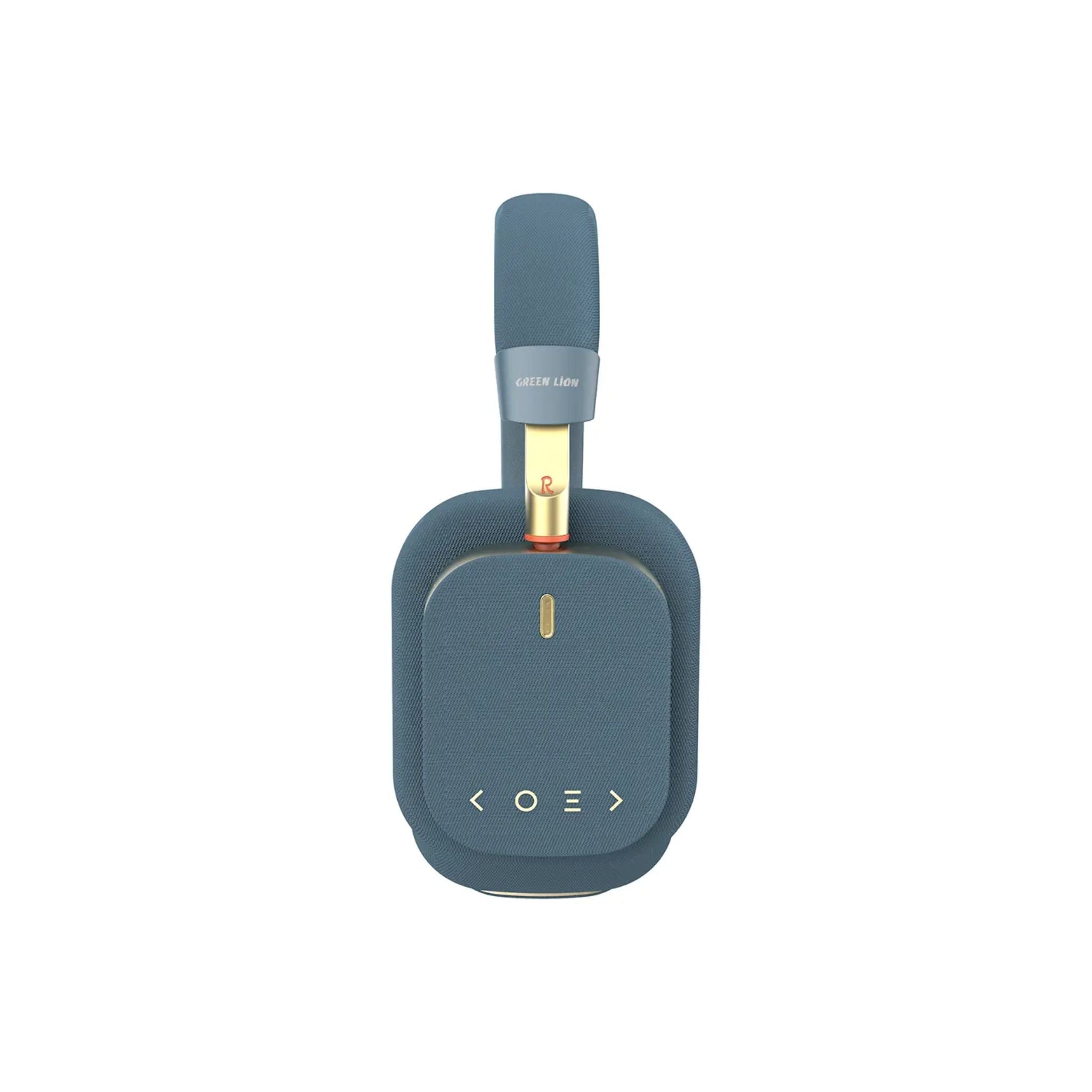 Green Lion Cannes Wireless ANC Headphones Bluetooth 6.0 Hybrid Active Noise Cancellation 6 Mic ENC Calls 40mm Drivers Deep Bass Audio Low Latency Over Ear Adjustable Headband Type C Fast Charging Up to 90 Hours Playtime- Blue