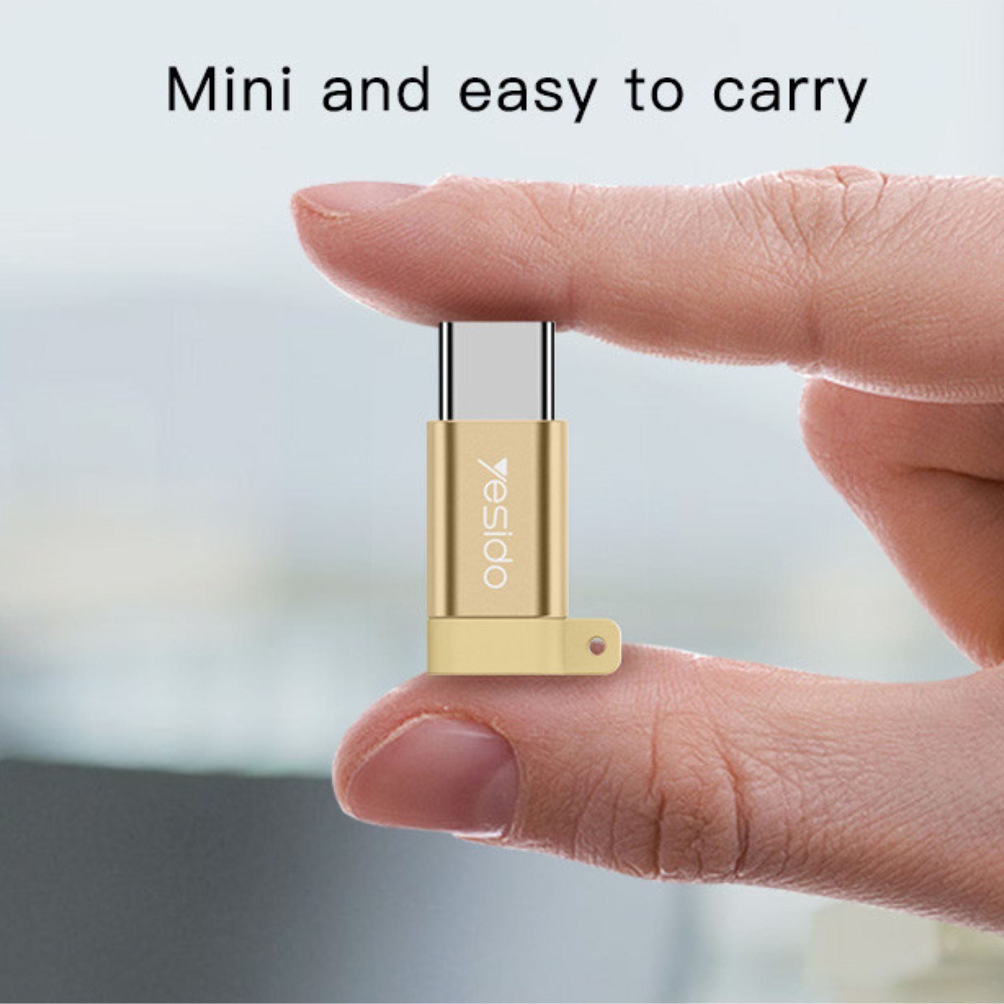 GS04 Micro To Type-C Easy To Carry Intimate Lanyard Design Mini OTG Adapter Charging Transmission