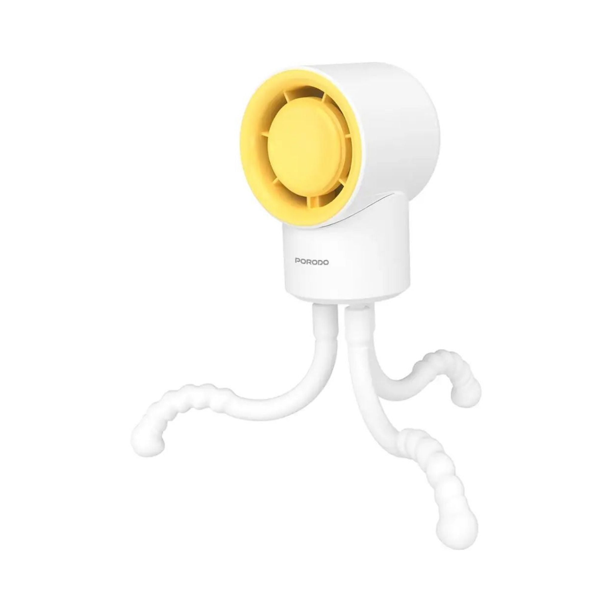 Porodo Lifestyle Mini Handheld Fan, “Coolflex” – White