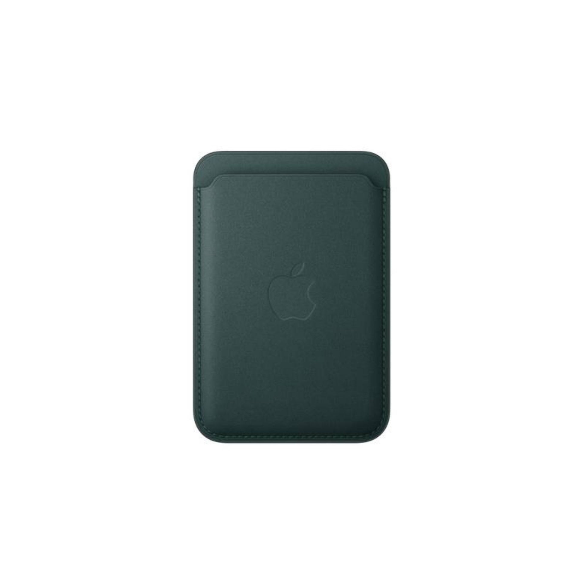 Dark green Apple iPhone FineWoven Wallet with MagSafe.