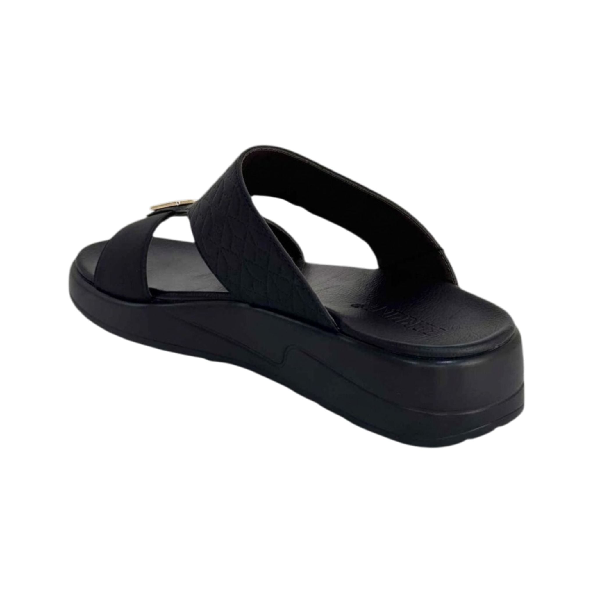 Black sandal on a white background