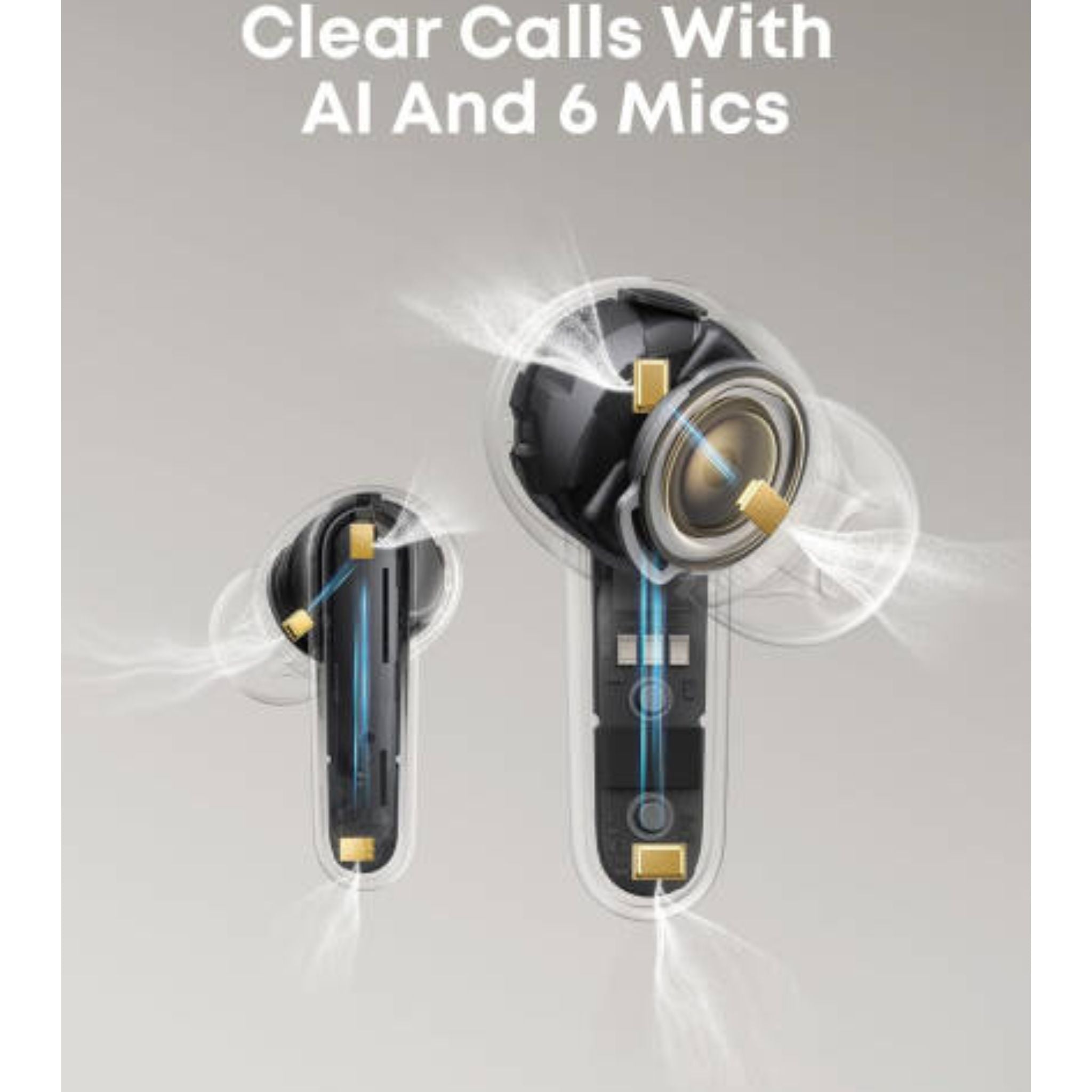 Anker Soundcore P41i Earbud, 11mm Composite Drivers, Adaptive Noise Cancelling, 6 Microphones, Built-in Phone Stand, Al Noise Reduction, 3000mAh Battery Capacity, White | P41i